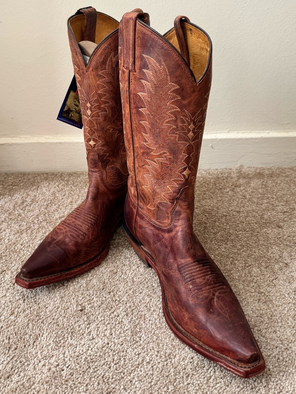 Tony Lama 1797-L El Paso Goatskin Cowboy Boots NWT Size 9B